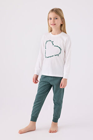 Arnetta 3050 Kız Çocuk Love Uzun Kol Pijama Takım