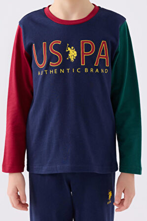 U.S. Polo Assn. 1919 Authentic Brand Erkek Çocuk Uzun Kol Pijama Takım