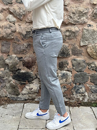 Gd Goldoremi 6649 Erkek Likralı Slim Fit Beli Lastikli İpli Çelik Kumaş Rahat Jogger