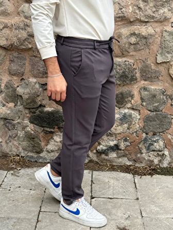 Gd Goldoremi Erkek Slim Fit Beli Lastikli İpli Fermuarlı Likralı Ascoli Kumaş Rahat Jogger