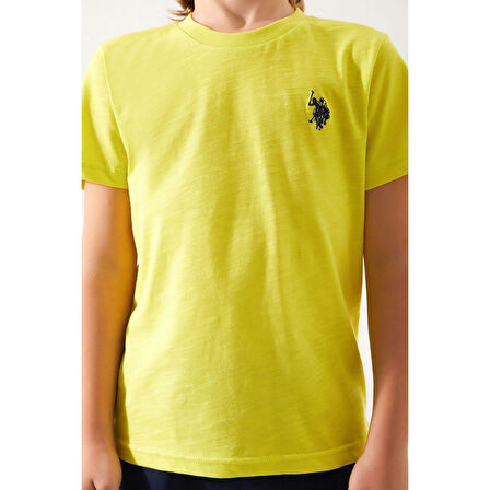 U.S. Polo Assn. 1354 Erkek Çocuk Live Naturals Limon Bermuda Takımı