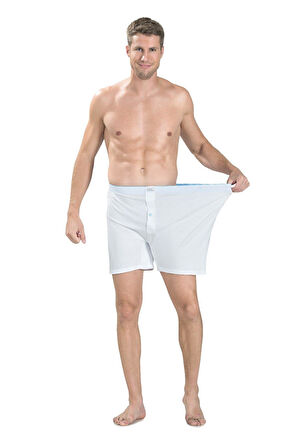 Jiber 183 Erkek Büyük Beden Pamuklu Siyah-Beyaz-Gri 3'lü Boxer