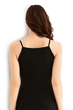 Jiber 503 Kadın Pamuklu Likralı İp Askılı Atlet