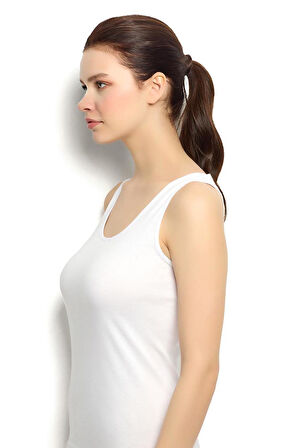 Jiber 584 Kadın Ribana Kumaş Pamuklu Kalın Askılı Atlet