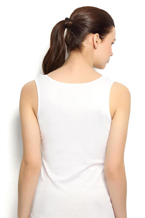 Jiber 584 Kadın Ribana Kumaş Pamuklu Kalın Askılı Atlet