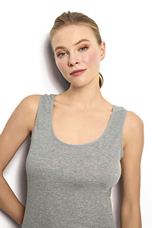 Jiber 584 Kadın Ribana Kumaş Pamuklu Kalın Askılı Atlet