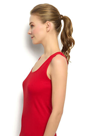 Jiber 584 Kadın Ribana Kumaş Pamuklu Kalın Askılı Atlet