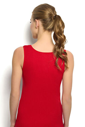 Jiber 584 Kadın Ribana Kumaş Pamuklu Kalın Askılı Atlet