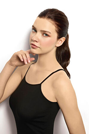 Jiber 603 Kadın Modal Pamuklu İp Askılı Atlet 1 Adet