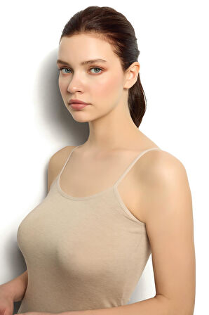 Jiber 668 Kadın Bambu İp Askılı Atlet