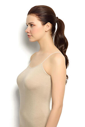 Jiber 668 Kadın Bambu İp Askılı Atlet