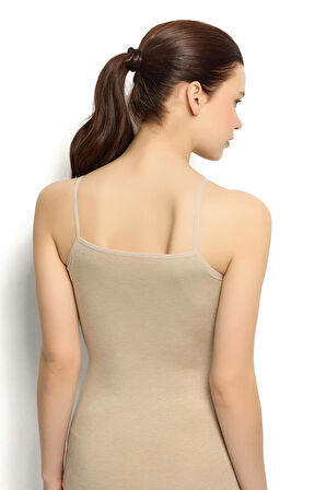 Jiber 668 Kadın Bambu İp Askılı Atlet