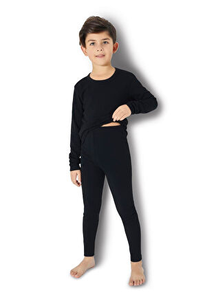 Jiber 903 Unisex Çocuk Likralı Bisiklet Yaka Uzun Kollu Termal İçlik Üst