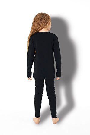 Jiber 903 Unisex Çocuk Likralı Bisiklet Yaka Uzun Kollu Termal İçlik Üst