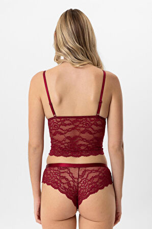 Pierre Cardin Lingerie Kadın Balensiz Dantelli Pedli Sütyen Takımı