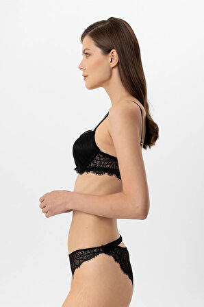 Pierre Cardin Lingerie 4886 Kadın Soft Push Up Dantelli Sütyen Takım