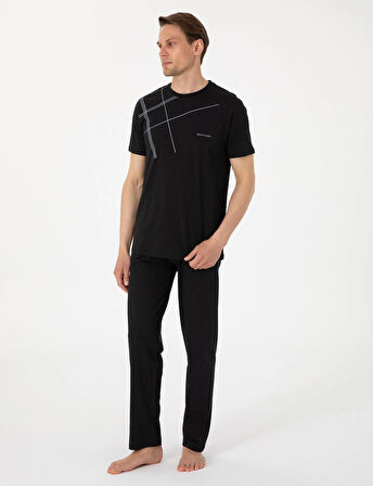 Pierre Cardin Erkek Kısa Kollu Bisiklet Yaka Pijama Takım