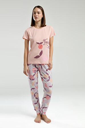 Roly Poly Kadın Fresh Desenli Kısa Kol Pijama Takım