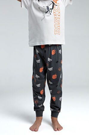 Roly Poly 3530 Garson Erkek Çocuk Bisiklet Yaka Kısa Kollu Pijama Takım