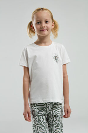 Arnetta 3303 Kız Çocuk Desenli Bisiklet Yaka Şortlu Kısa Kol Pijama Takım