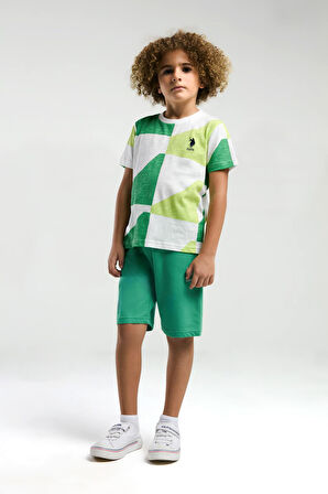 U.S. Polo Assn. Erkek Çocuk Şortlu Bermuda Pijama Takım