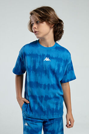 Kappa 332924 Erkek Çocuk Tie-Dye Desen Şortlu Bermuda Pijama Takım