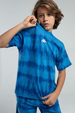 Kappa 332924 Erkek Çocuk Tie-Dye Desen Şortlu Bermuda Pijama Takım