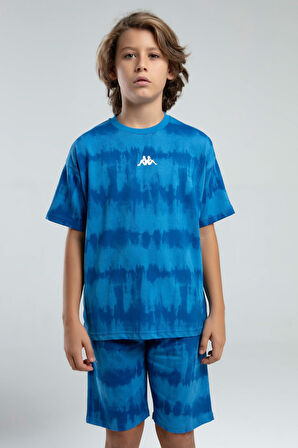 Kappa 332924 Erkek Çocuk Tie-Dye Desen Şortlu Bermuda Pijama Takım
