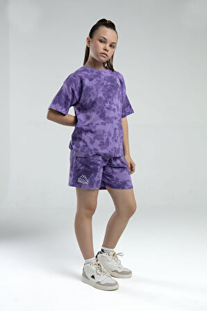 Kappa 362415 Kız Çocuk Tie-Dye Şort Bermuda Pijama Takım