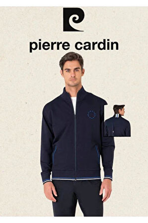 Pierre Cardin Erkek Regular Fit Pamuklu Fermuarlı Çizgi Detay Likralı Eşofman Takımı