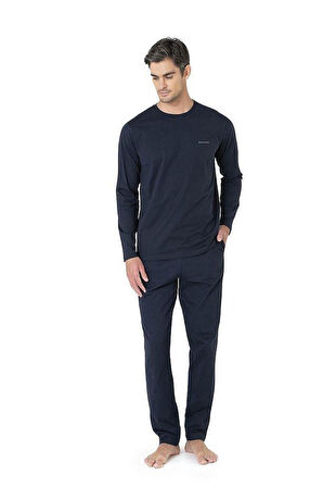 Pierre Cardin 3'lü Çizgili Robdöşambır Penye Pijama Takım Kutulu Damat Çeyiz Seti