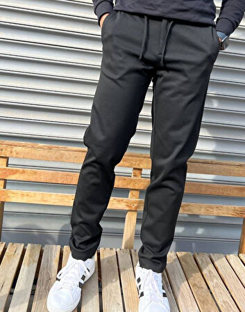 Erkek Jakarlı Çelik Örme Rahat Jogger Pantolon