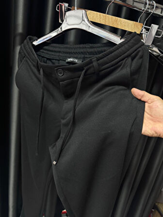 Erkek Jakarlı Çelik Örme Rahat Jogger Pantolon