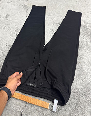 Erkek Jakarlı Çelik Örme Rahat Jogger Pantolon