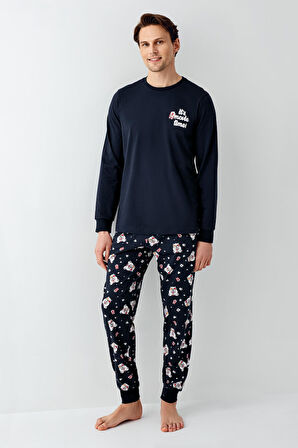 Roly Poly Erkek Aile It's Movie Time %100 Pamuk Uzun Kollu Pijama Takım