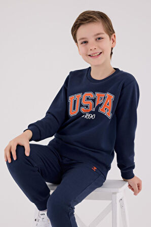 U.S. Polo Assn. Erkek Çocuk Uspa Since 1890 Kalın 3 İplik Uzun Kollu Eşofman Takım