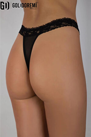 Gd Goldoremi 917 Kadın Leopar Rahat Dantelli String Külot