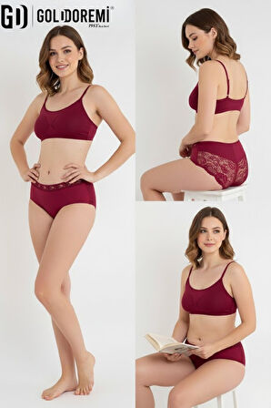 Gd Goldoremi 909 Kadın Büyük Beden Yüksek Bel Dantelli Rahat Şort Külot