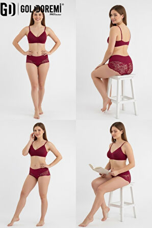 Gd Goldoremi 908 Kadın Büyük Beden Yüksek Bel Dantelli Rahat Şort Külot