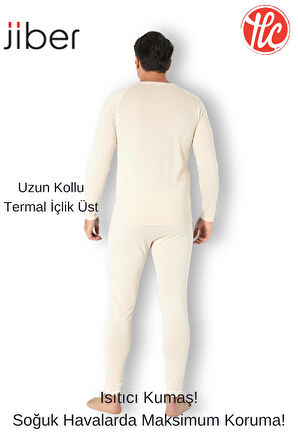 Jiber 173 Erkek Yuvarlak Yaka Uzun Kollu Isıtıcılı Termal İçlik Üst