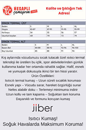 Jiber 174 Erkek Kutulu Kışlık Isıtıcılı Termal İçlik Alt