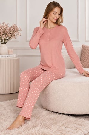 Gd Goldoremi Kadın Mevsimlik Rahat Kalıp Uzun Kollu Pijama Takım