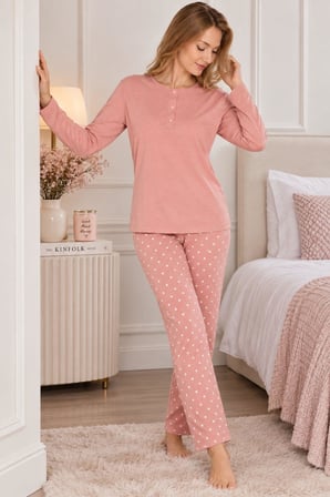 Gd Goldoremi Kadın Mevsimlik Rahat Kalıp Uzun Kollu Pijama Takım
