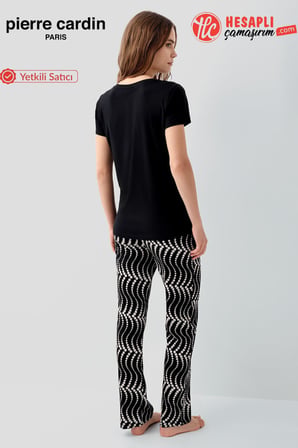 Pierre Cardin Premium Kadın Büyük Beden Modal Pamuklu Rahat Kalıp Kısa Kollu Pijama Takım