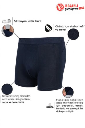 Bolero Premium Erkek Mikro Modal İpeksi Kumaş Çok Rahat Çok İnce Toplama Yapmaz Kutulu Boxer