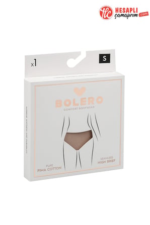 Bolero Premium Kadın Dikişsiz Seamless İz Yapmaz Mikro Modal Pamuk Yüksek Bel Slip Külot 1 Adet