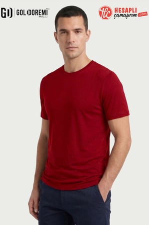 Jiber Erkek Premium Bambu Terletmeyen Hafif Kumaş T-Shirt