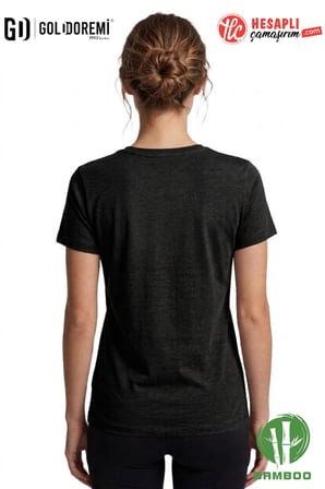 Jiber Kadın Premium Ekstra Esnek Bambu Terletmeyen Hafif Kumaş T-Shirt