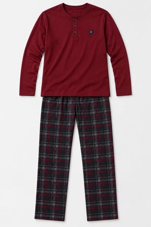 Gd Goldoremi Erkek Likralı Termal Rahat Kumaş Uzun Kollu Pijama Takımı