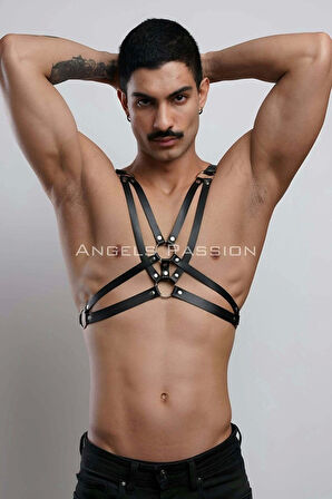 Erkek Göğüs Harness, Erkek T-shirt Üzeri Aksesuar - Brfm104
